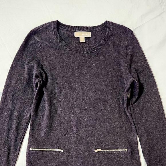 Michael Kors Gray dress sz M Silver pocket zipper - Picture 8 of 9
